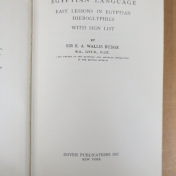 Egyptian Language - Easy Lessons In Egyptian Hieroglyphics Wallis Budge 1973 HC - Picture 8 of 15